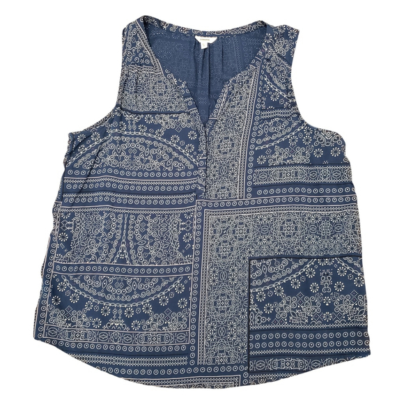 Sonoma Goods for Life Tops - Women's Sonoma Goods for Life Blue & White Paisley Tank Top XL